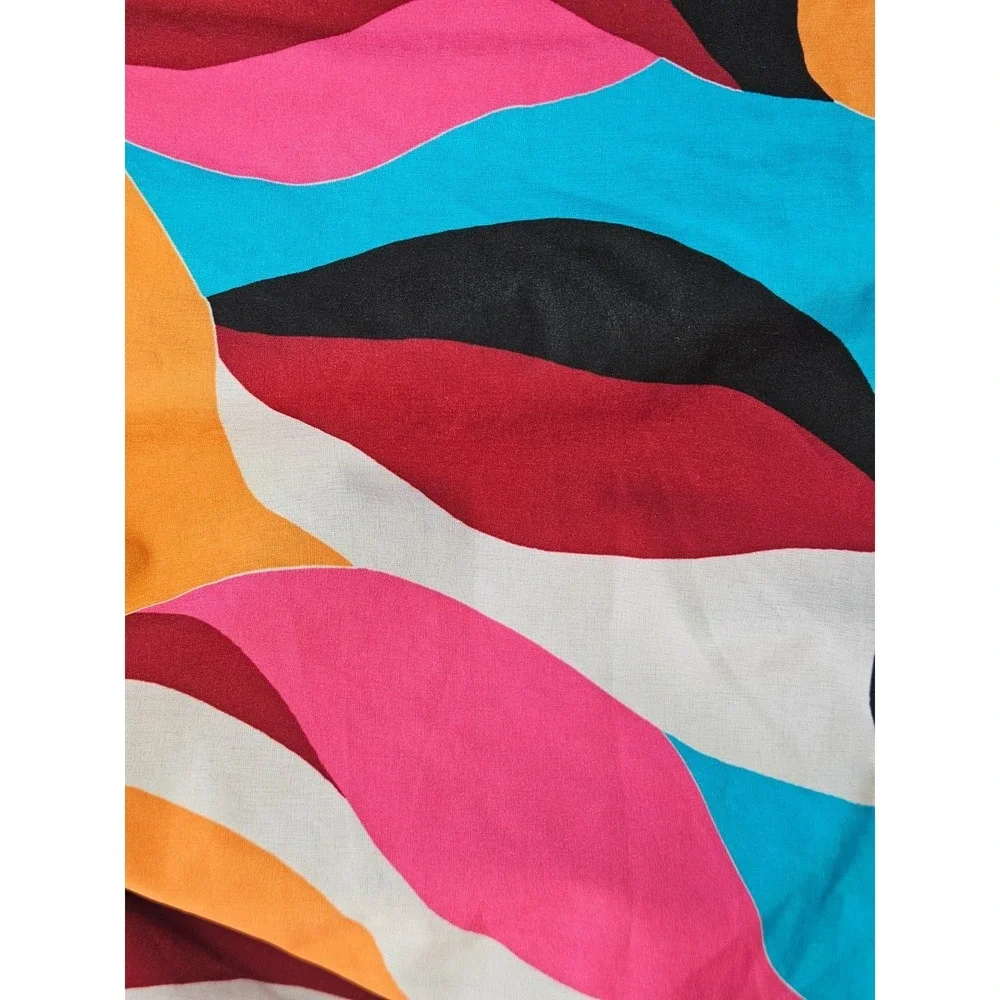 Lands End Swim Skort Womens 12 Multicolor Abstract Print‎ Beach Summer